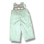 Size 24 month Boys Anavini Green Green/red plaid overalls smocked Santas