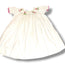 Size 2 Girls Shrimp & Grits White White corduroy dress w/ smocked stockings