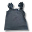 Size 5 Janie and Jack black sleeveless shirt w/ ruffle straps, buttons on back Default Title / 5 / Girl