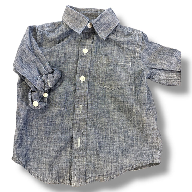 Size 6-12 month Janie and jack dark chambray button up Default Title / 6-12 month / Boy