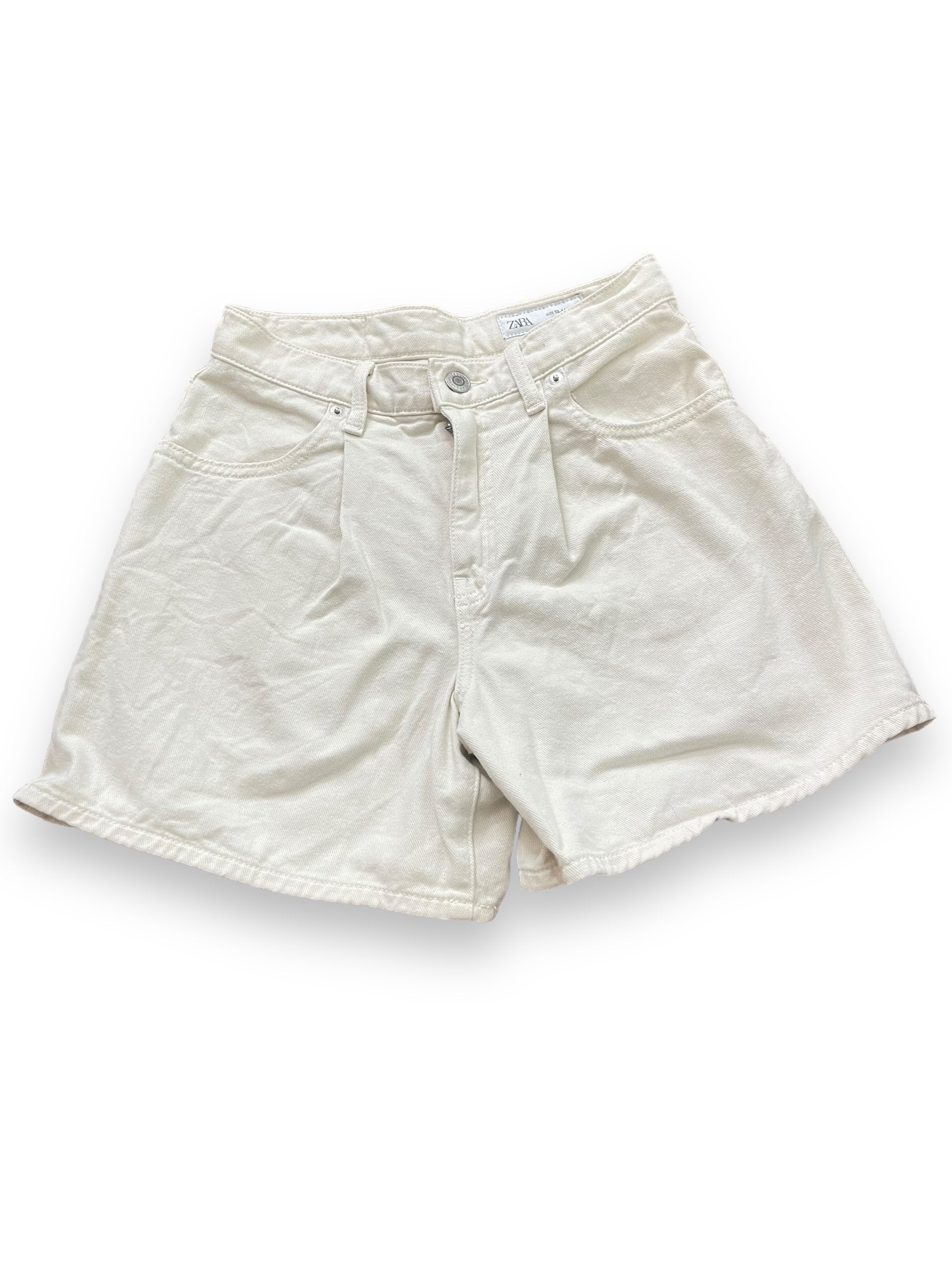 Side 13-14 Zara cream denim shorts Default Title / 13-14 / Girl