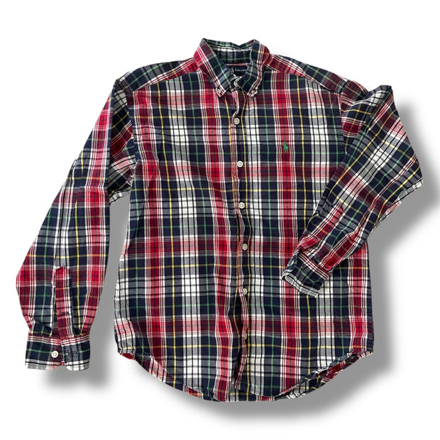 Size M Ralph Lauren red navy yellow white button down with green polo Default Title / Medium / Boy