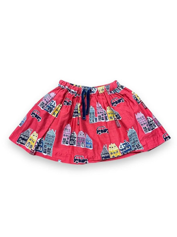 Size 18-24 month Boden deep pink, house skirt, pull on Default Title / 18-24 month / Girl