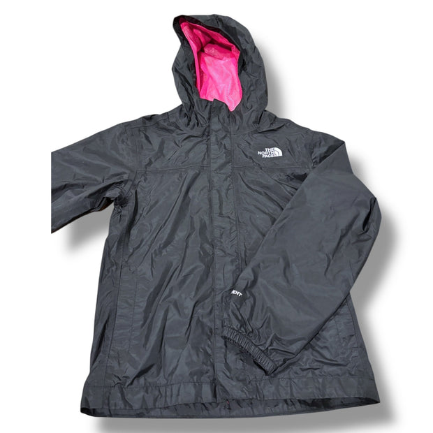 Size 10/12 The North Face black rain jacket w/ magenta mesh lining Default Title / 12-Oct / Girl