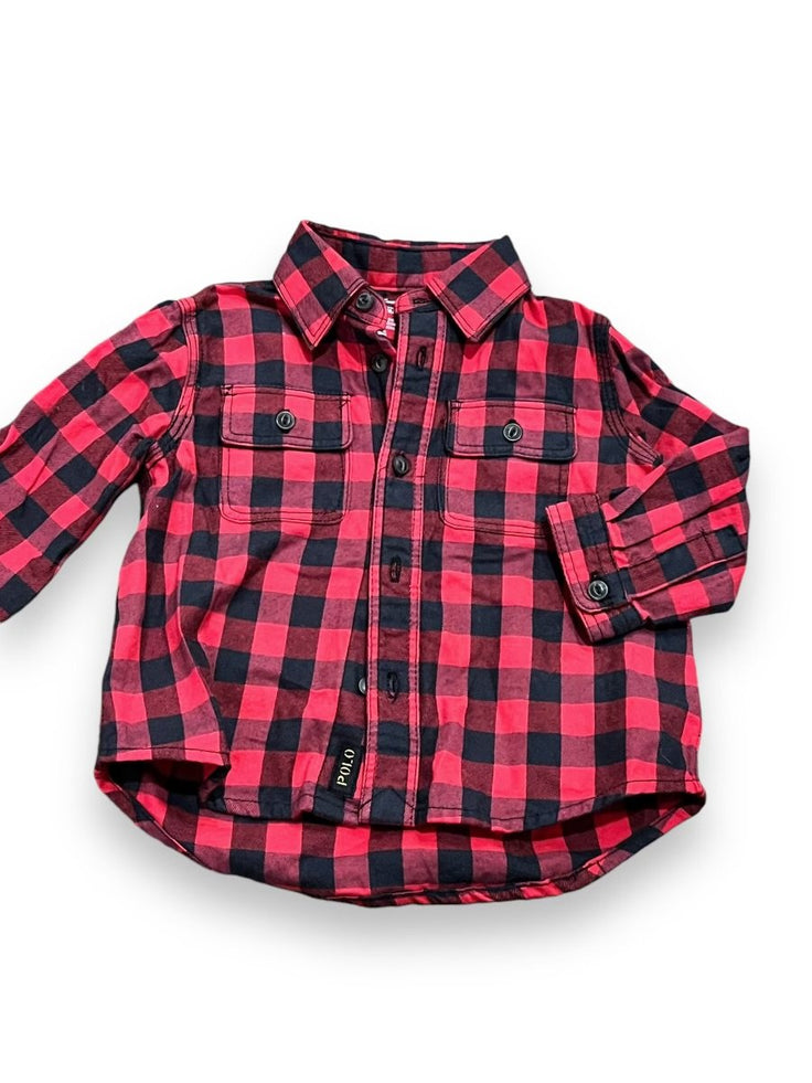 Size 6 month Ralph Lauren Red and Black Plaid Button Down Default Title / 6 month / Boy