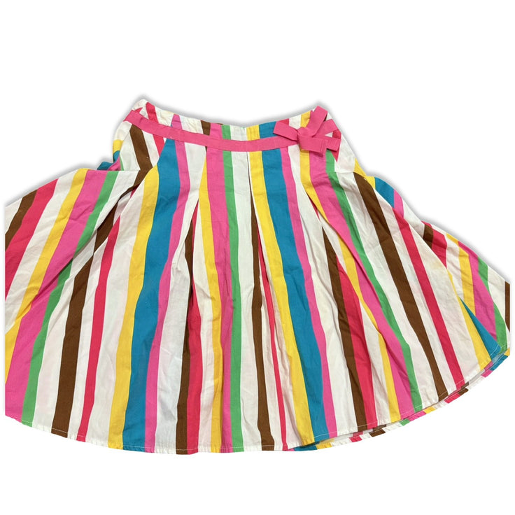Size 9/10 Boden stripe skirt with pink bow Default Title / 10-Sep / Girl
