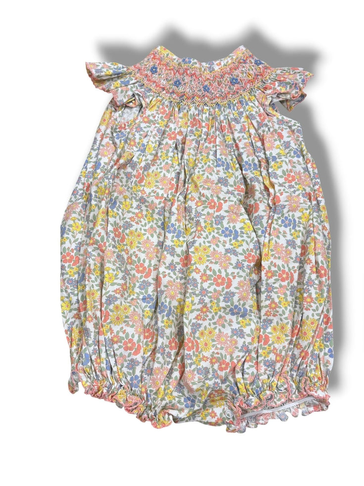 Size 3 Shrimp and Grits floral smocked bubble Default Title / 3 / Girl