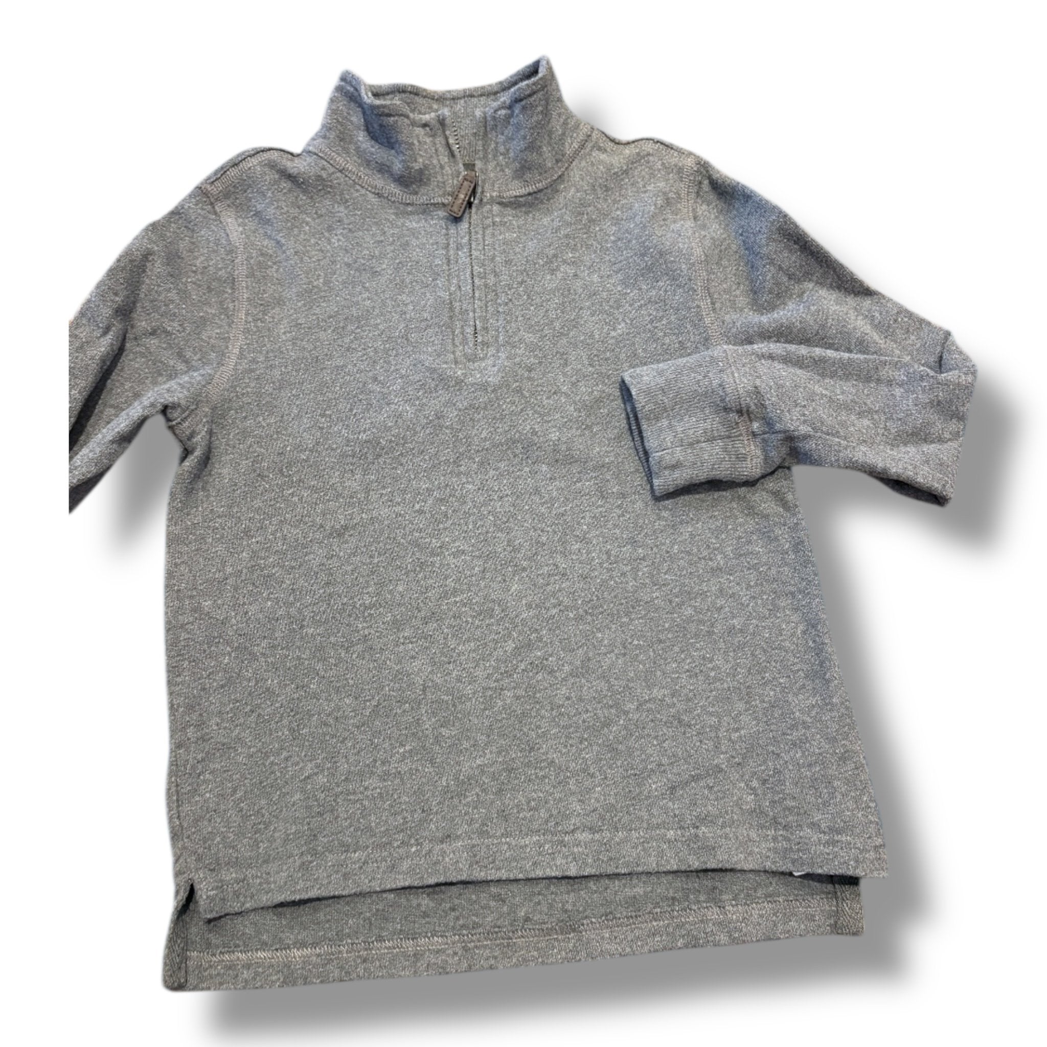 Size 4-5 Crewcuts grey knit quarterzip Default Title / 5-Apr / Boy