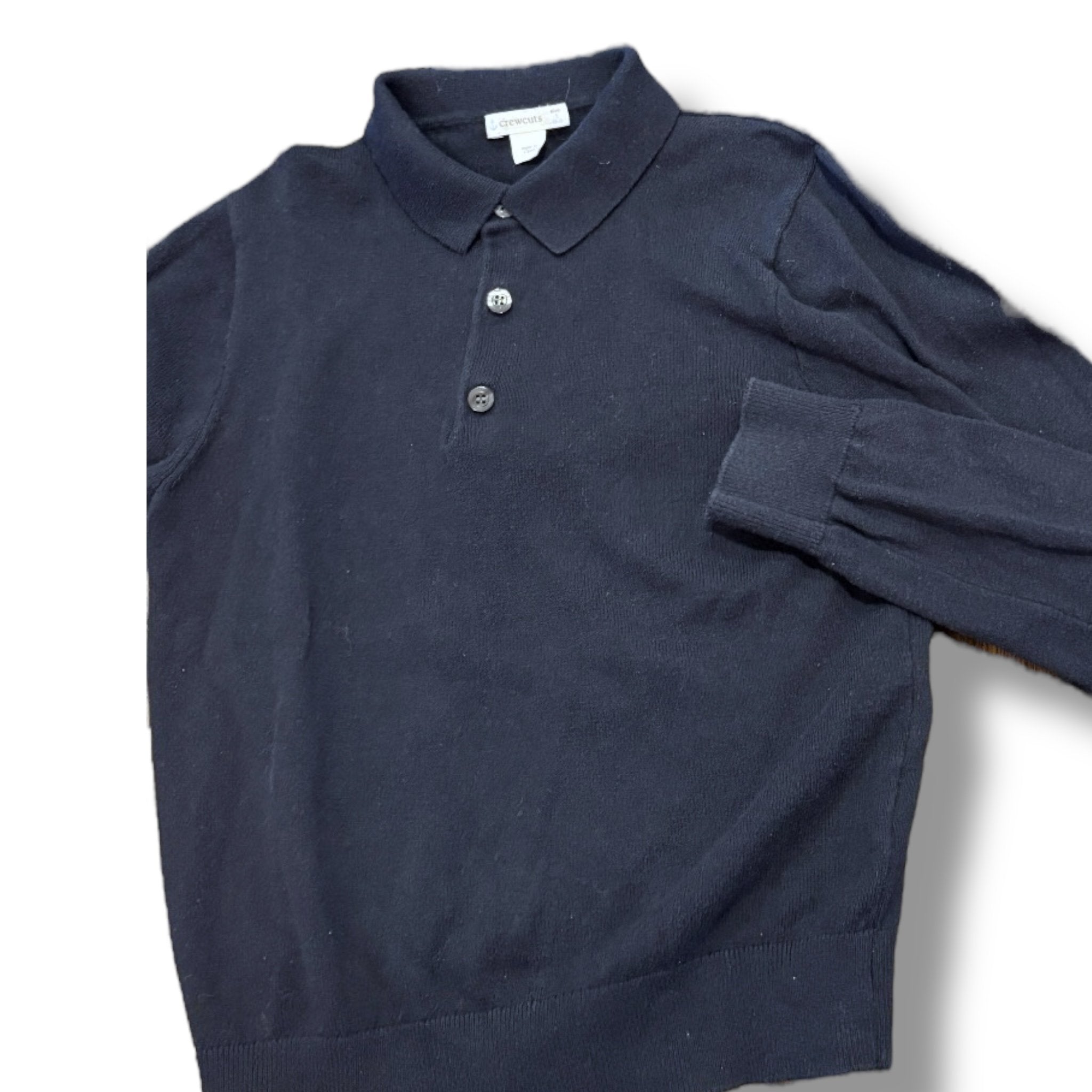 Size 6-7 Crewcuts navy polo sweater Default Title / 7-Jun / Boy