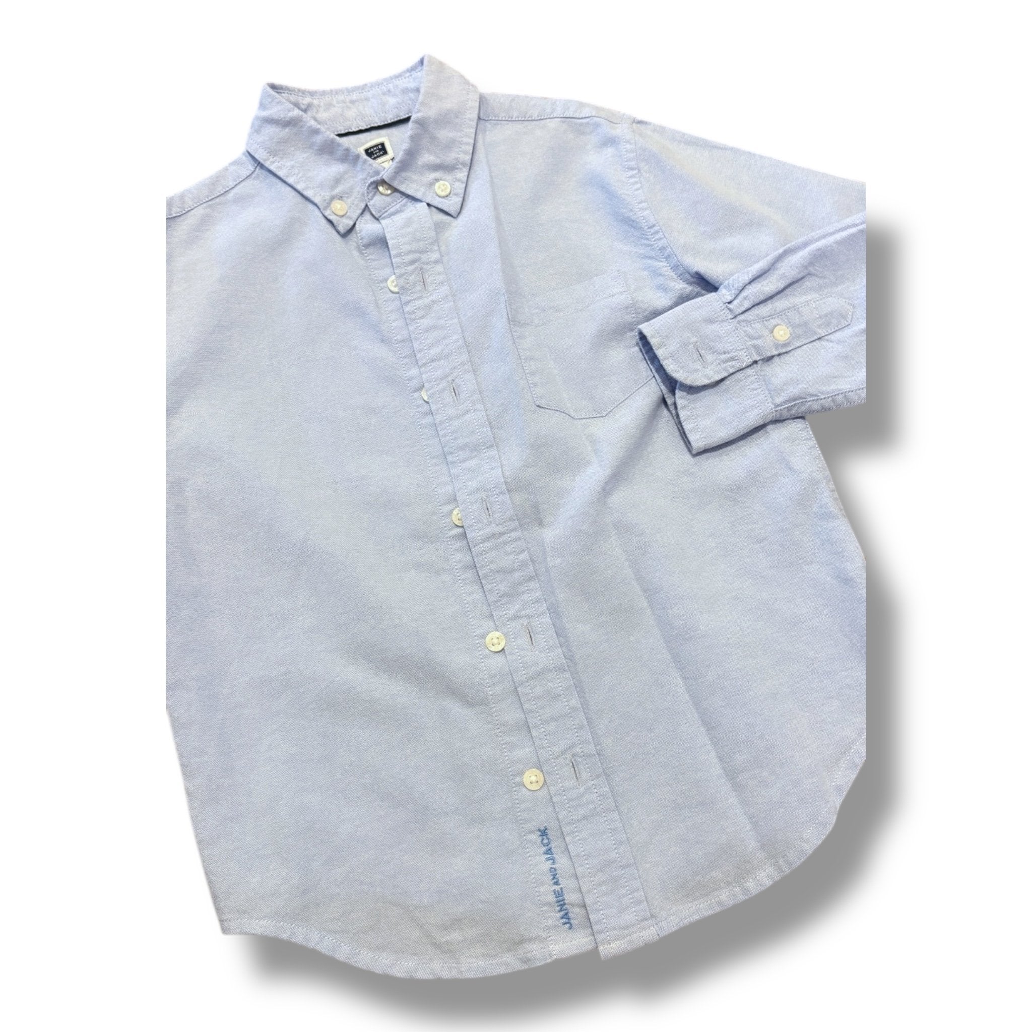 Size 5 Janie and jack light blue oxford button up Default Title / 5 / Boy