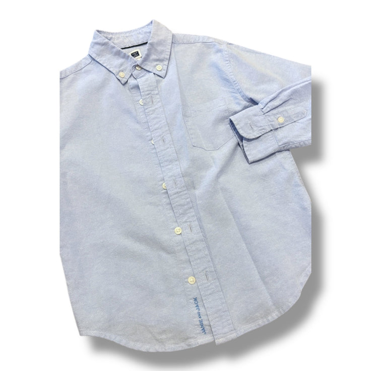 Size 5 Janie and jack light blue oxford button up Default Title / 5 / Boy