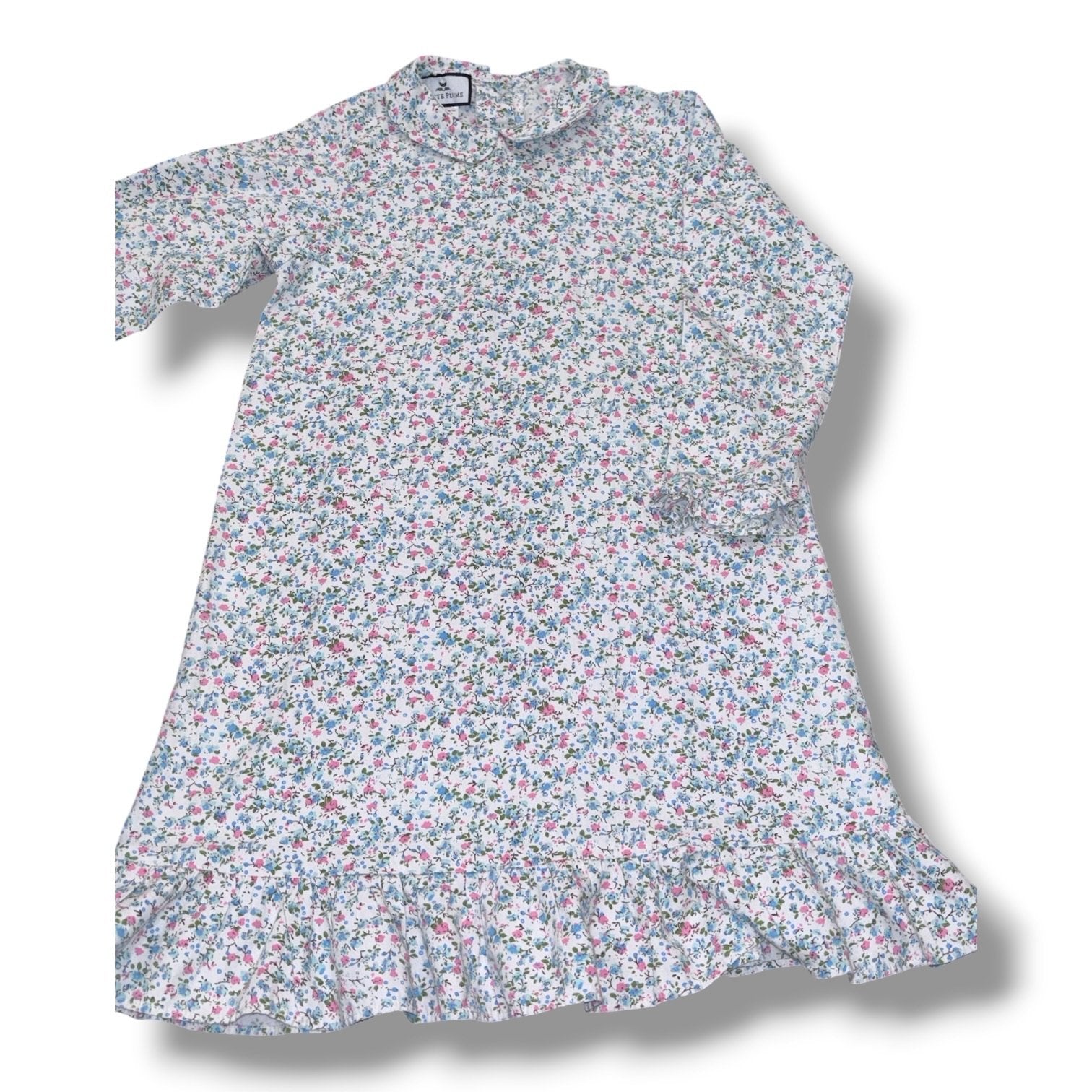Size 6 Petite Plume white nightgown w/ blue/pink/green flowers Default Title / 6 / Girl