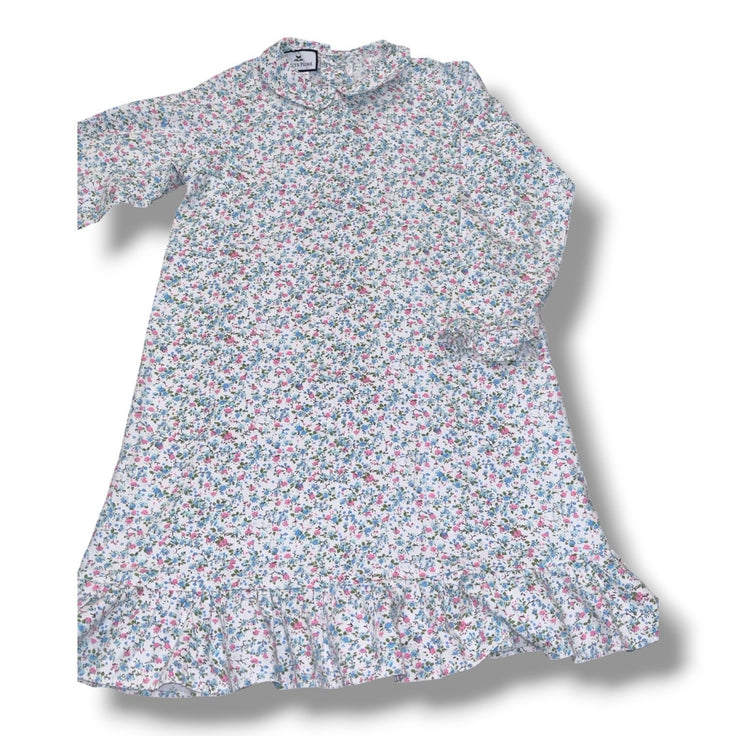 Size 6 Petite Plume white nightgown w/ blue/pink/green flowers Default Title / 6 / Girl