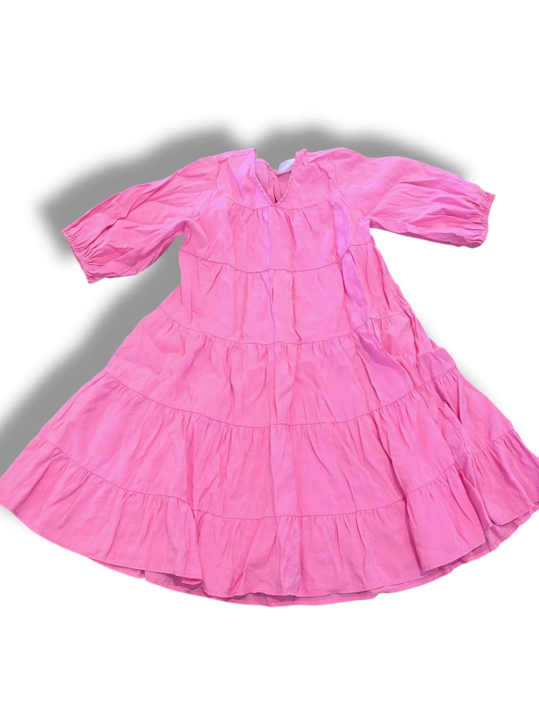 Size 9 Zara bright pink tiered dress Default Title / 9 / Girl