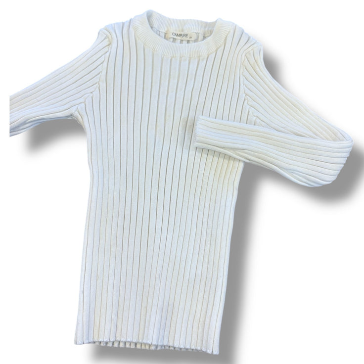 Size 5 Campure cream ribbed sweater Default Title / 5 / Girl