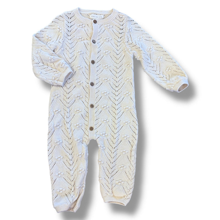 Size 12-18 month Quincy mae cream sweater romper Default Title / 12-18 month / Girl