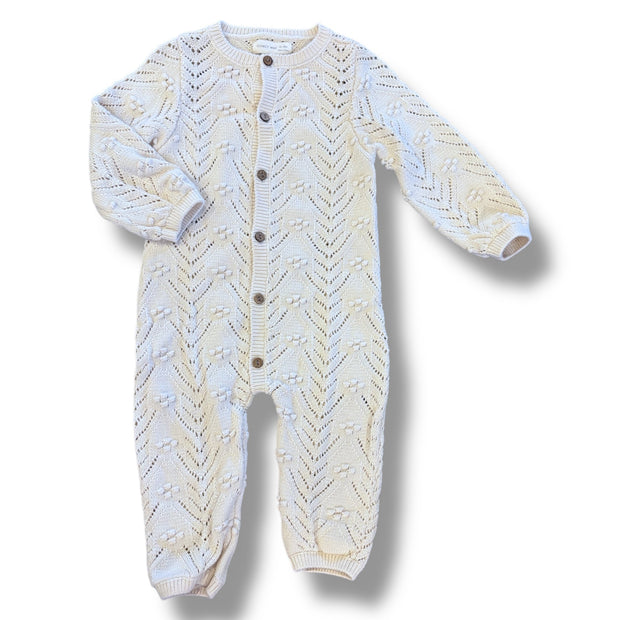 Size 12-18 month Quincy mae cream sweater romper Default Title / 12-18 month / Girl