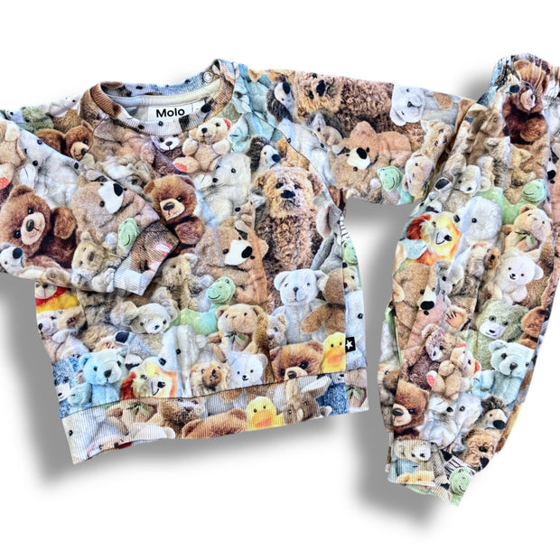 Size 12 month Molo stuffed animal sweatset Default Title / 12 / Boy