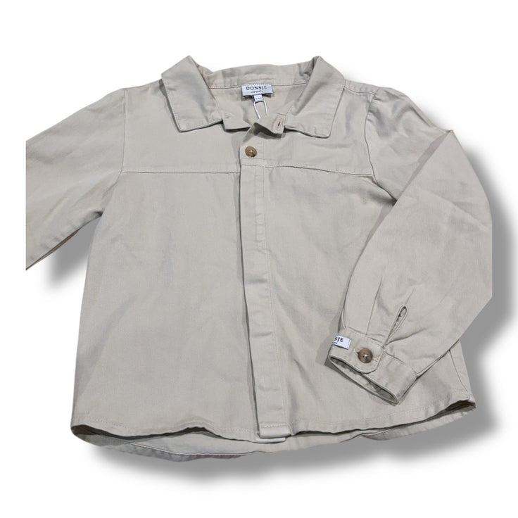 Size 5-6 Donsje beige button down NWT Default Title / 6-May / Girl