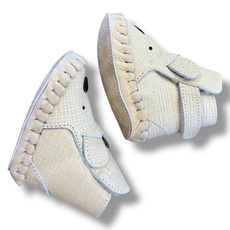 0-6 month Donsje tan animal leather boots with sherpa Default Title / 0-6 month / -