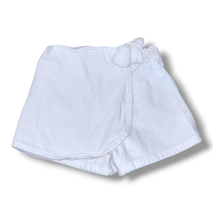 Size 18-24 month Zara white denim faux wrap skort Default Title / 18-24 month / Girl