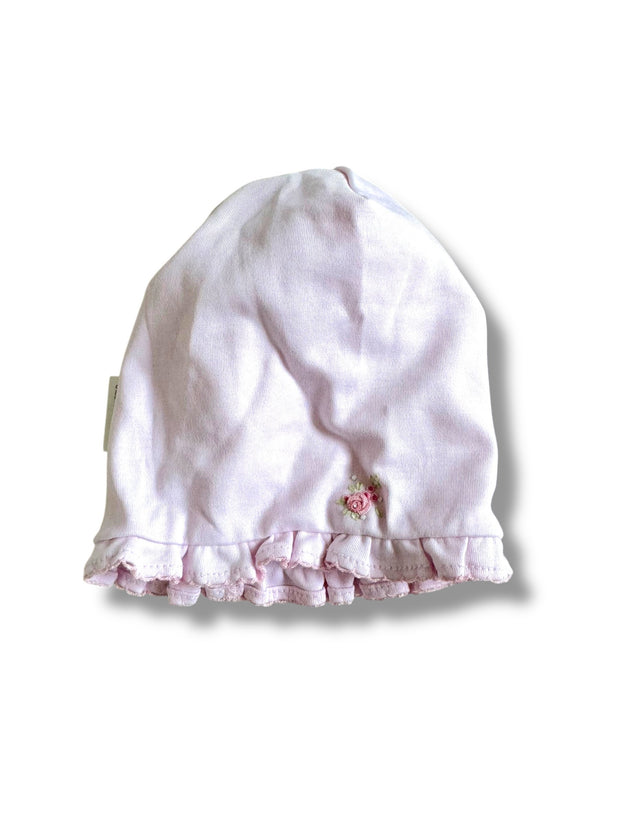 Size Newborn Kissy Kissy pink soft hat with roselet Default Title / Newborn / -
