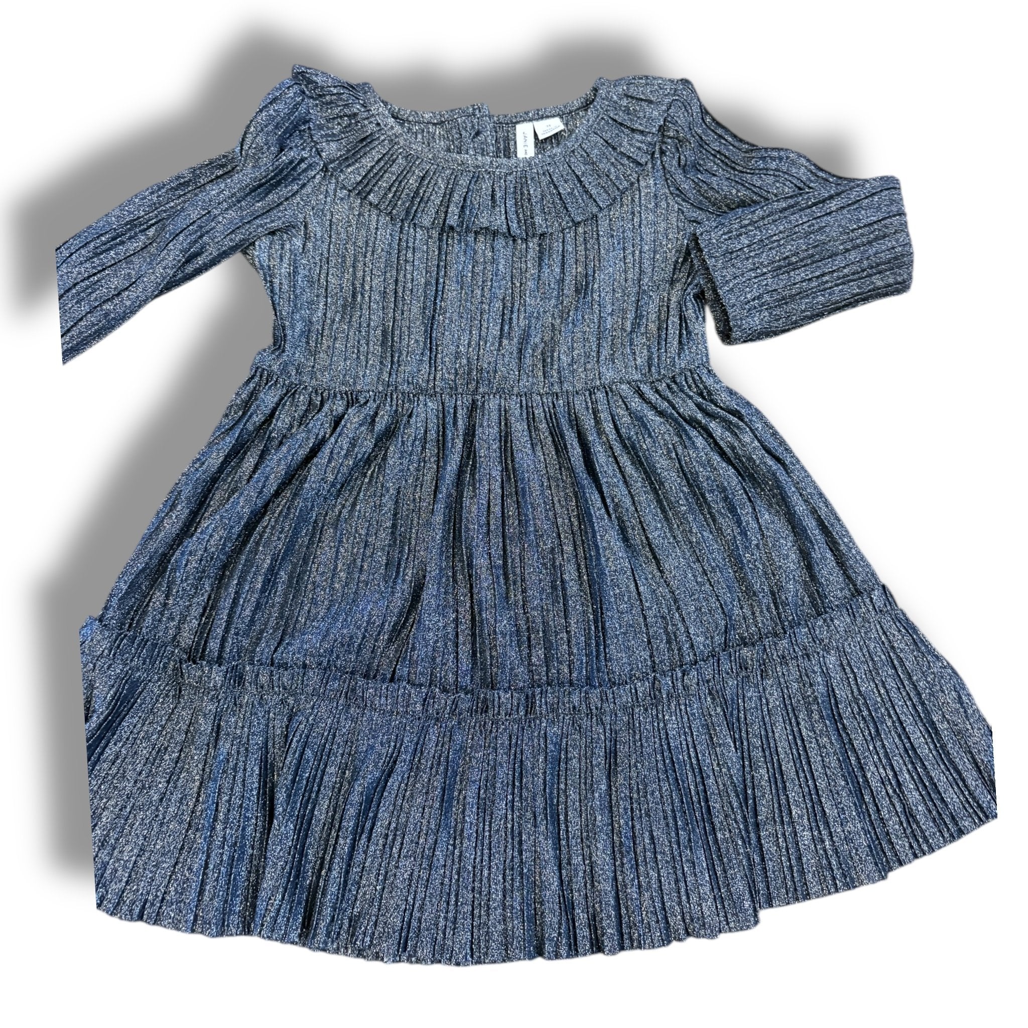 Size 2 Janie and jack navy long sleeve sparkle dress Default Title / 2 / Girl