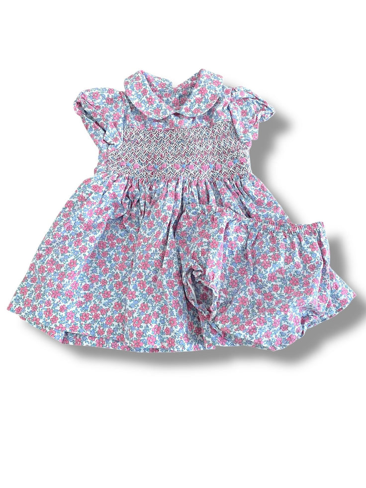 Size 9-12 month Question Everything pink and blue smocked dress and bloomers Default Title / 9-12 month / Girl