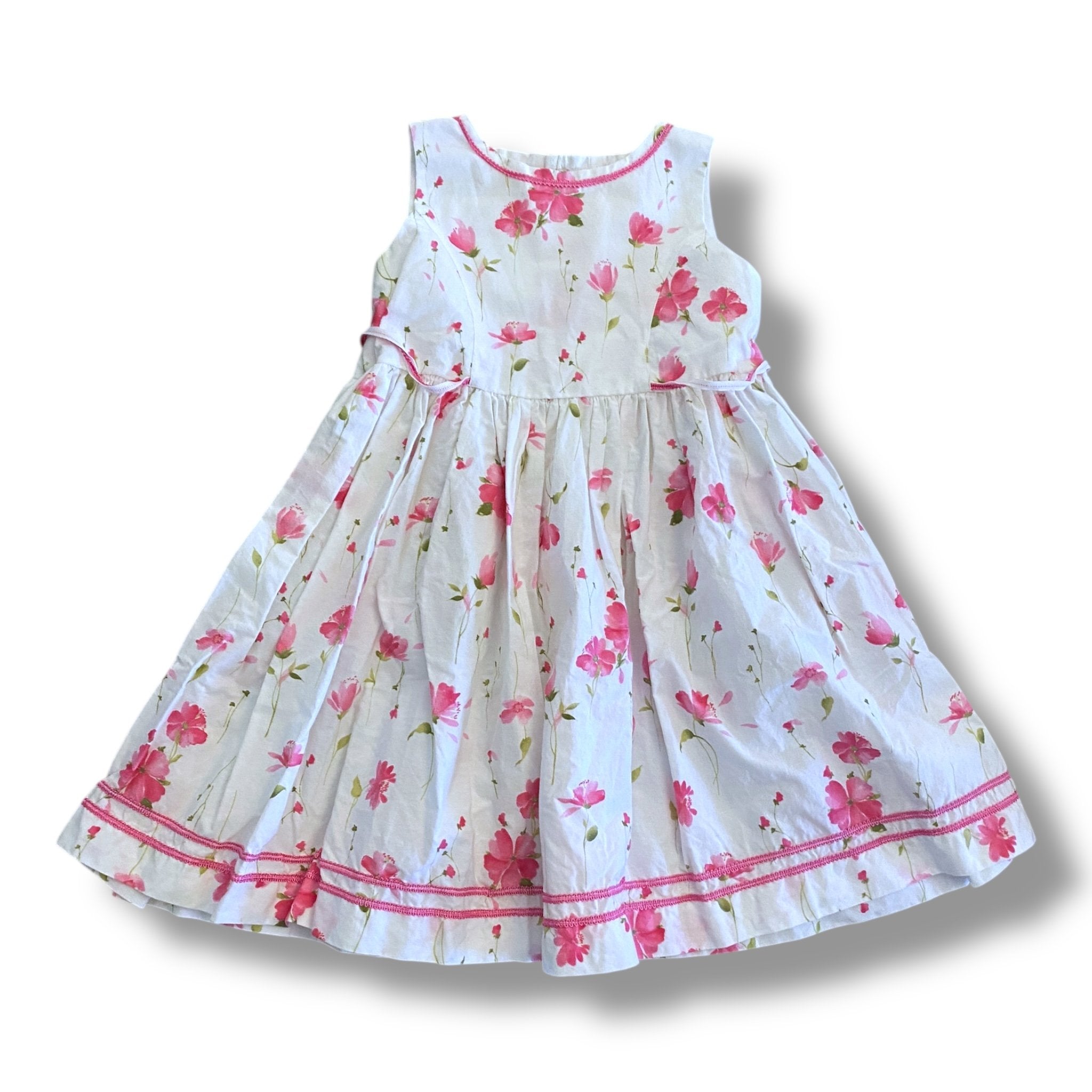 Size 24 month Weedly Paris white dress with pink flowers Default Title / 2 / Girl