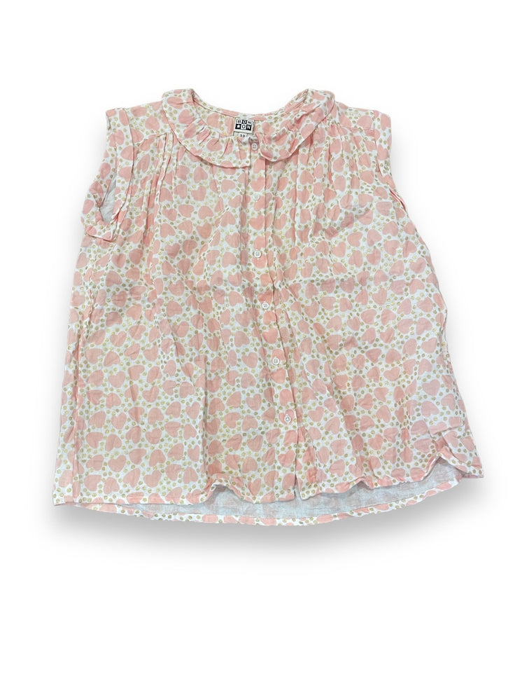 Size 12 Bon Bon Pink Heart with Gold dots tunic Default Title / 12 / Girl