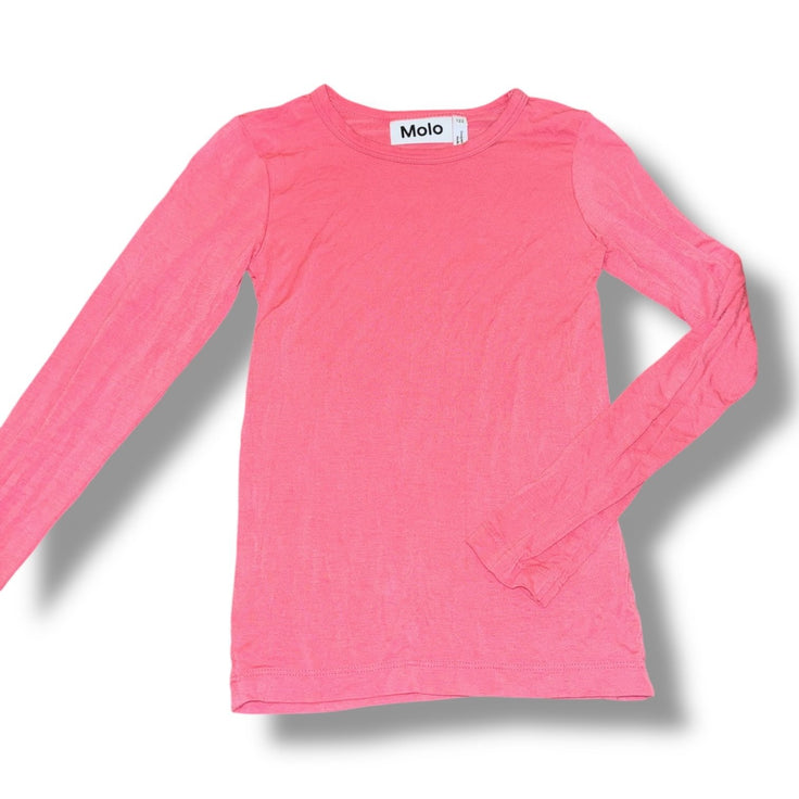Size 7 (122) Molo long-sleeve pink tee Default Title / 7 / Girl