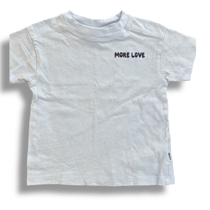 Size 6 Molo light blue tee w/ “More Love” and rainbow on back Default Title / 6 / Girl