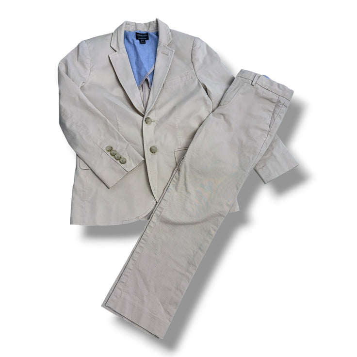 Size 6-7 Crewcuts Thompson tan suit jacket AND size 6 tan pants - SET Default Title / 7-Jun / Boy