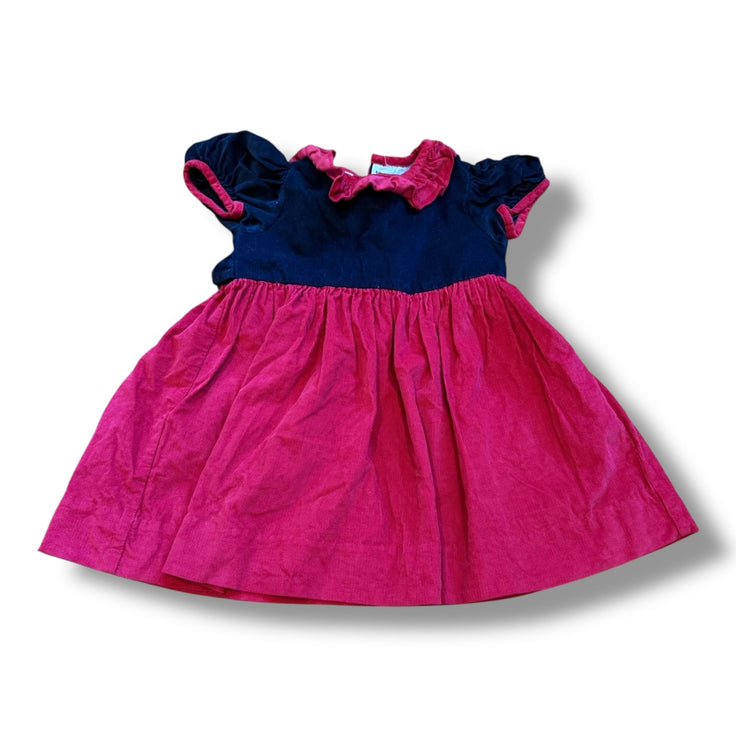 Size 24 Months Bella Bliss black and red corduroy dress Default Title / 2 / Girl