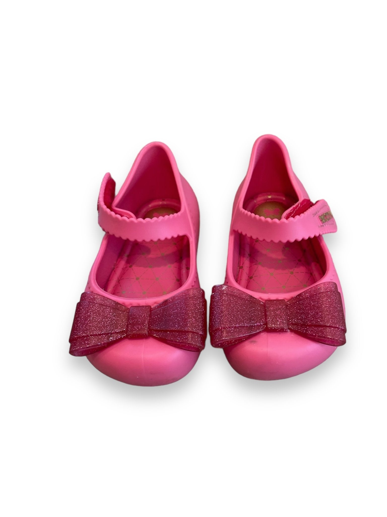 Size 5 toddler Zaxy hot pink, sparkle bow jelly mary janes Default Title / 5 / -