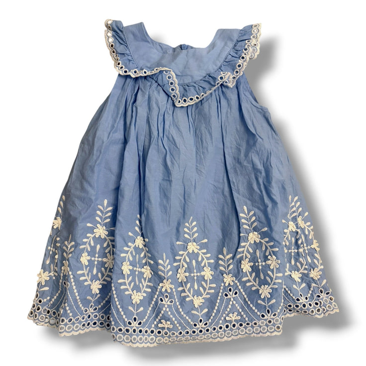 Size 24 month Mayoral light blue dress with lace details Default Title / 2 / Boy
