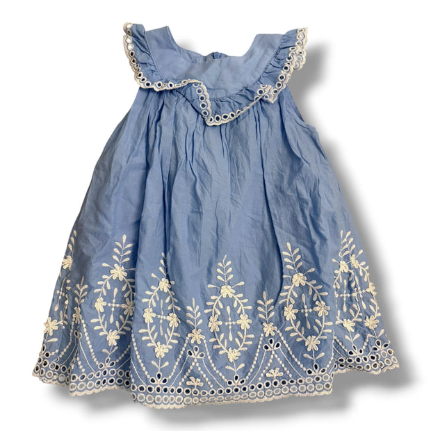 Size 24 month Mayoral light blue dress with lace details Default Title / 2 / Boy