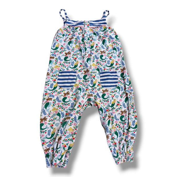 Size 18-24 month Boden jumpsuit with mermaids and blue/white stripes - some fade Default Title / 18-24 month / Girl