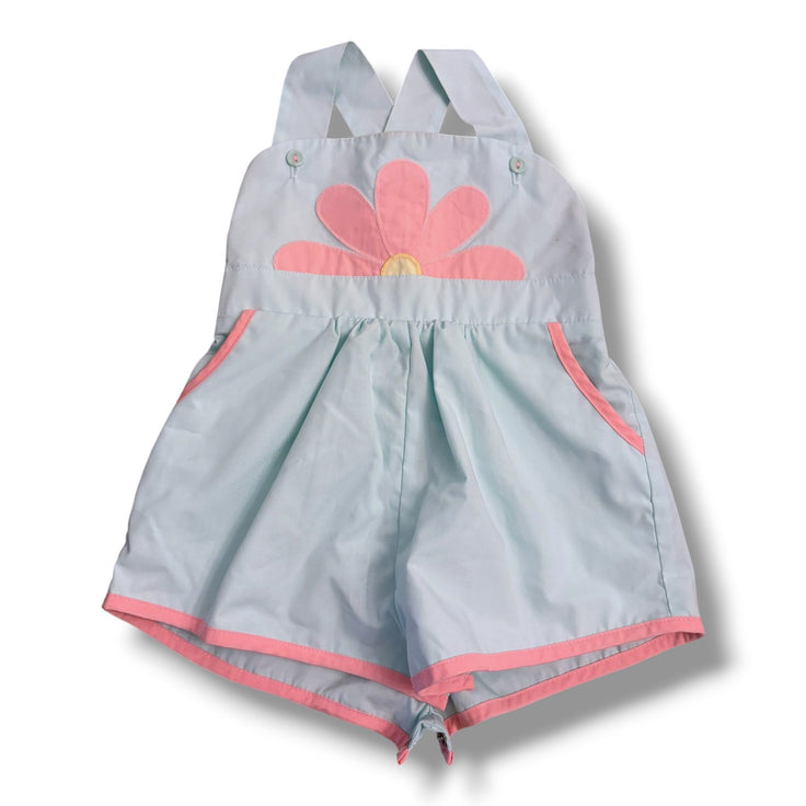 Size 18-24 month TBBC mint romper with pink flower - mark inside strap Default Title / 18-24 month / Girl