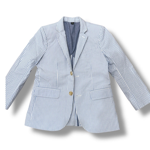 Size 12 Crewcuts Blue White Seersucker Blazer Default Title / 12 / Boy