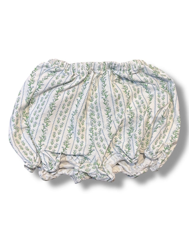 Size 24 month Smockingbird periwinkle/green floral vines shorts Default Title / 2 / Girl