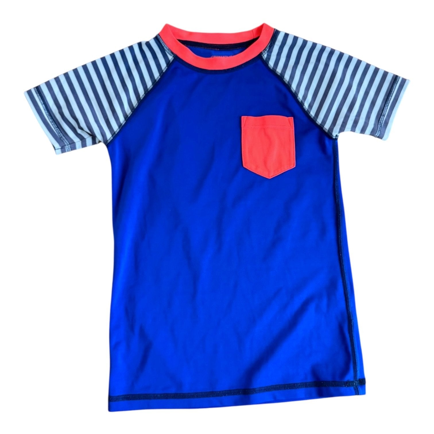 Size 4-5 Crewcuts navy/blue color block hooded light weight zip up sweatshirt Default Title / 5-Apr / Boy