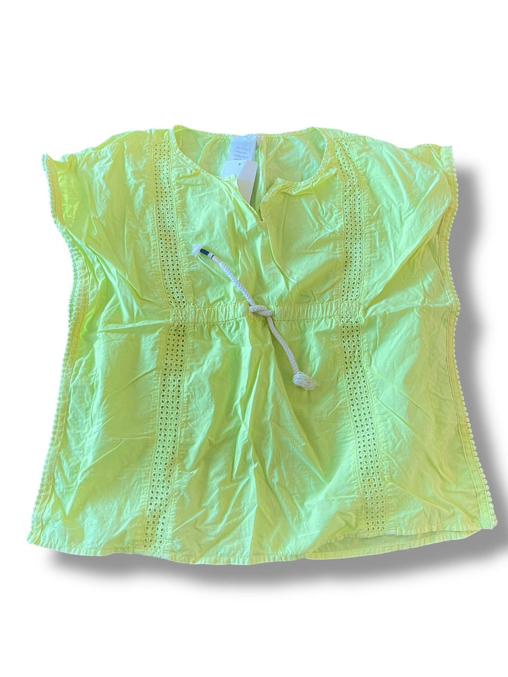 Size 6 Crewcuts neon yellow pull over tee with front tie Default Title / 6 / Girl
