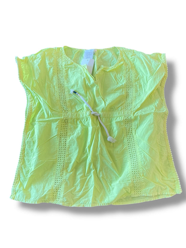 Size 6 Crewcuts neon yellow pull over tee with front tie Default Title / 6 / Girl