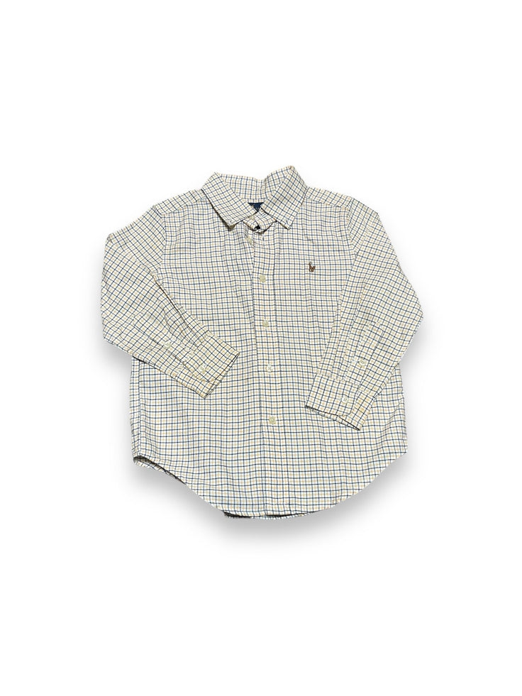 Size 4 Ralph Lauren yellow and black plaid button down Default Title / 4 / Boy