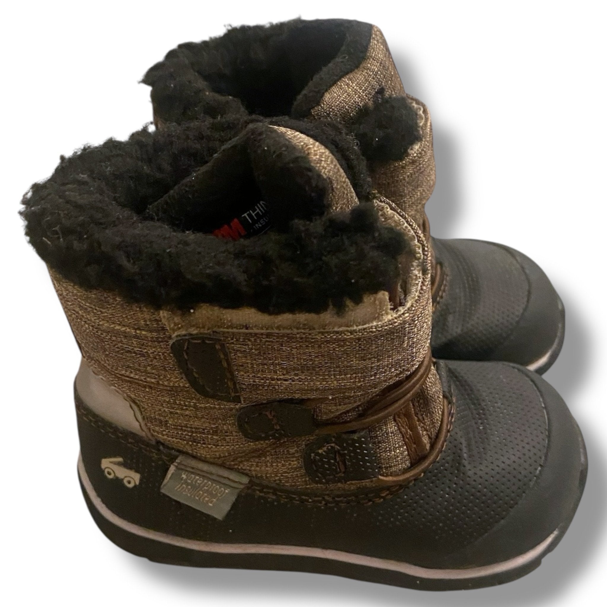 Size toddler 7 See Kai Run waterproof brown velcro boots - lined Default Title / Toddler / -