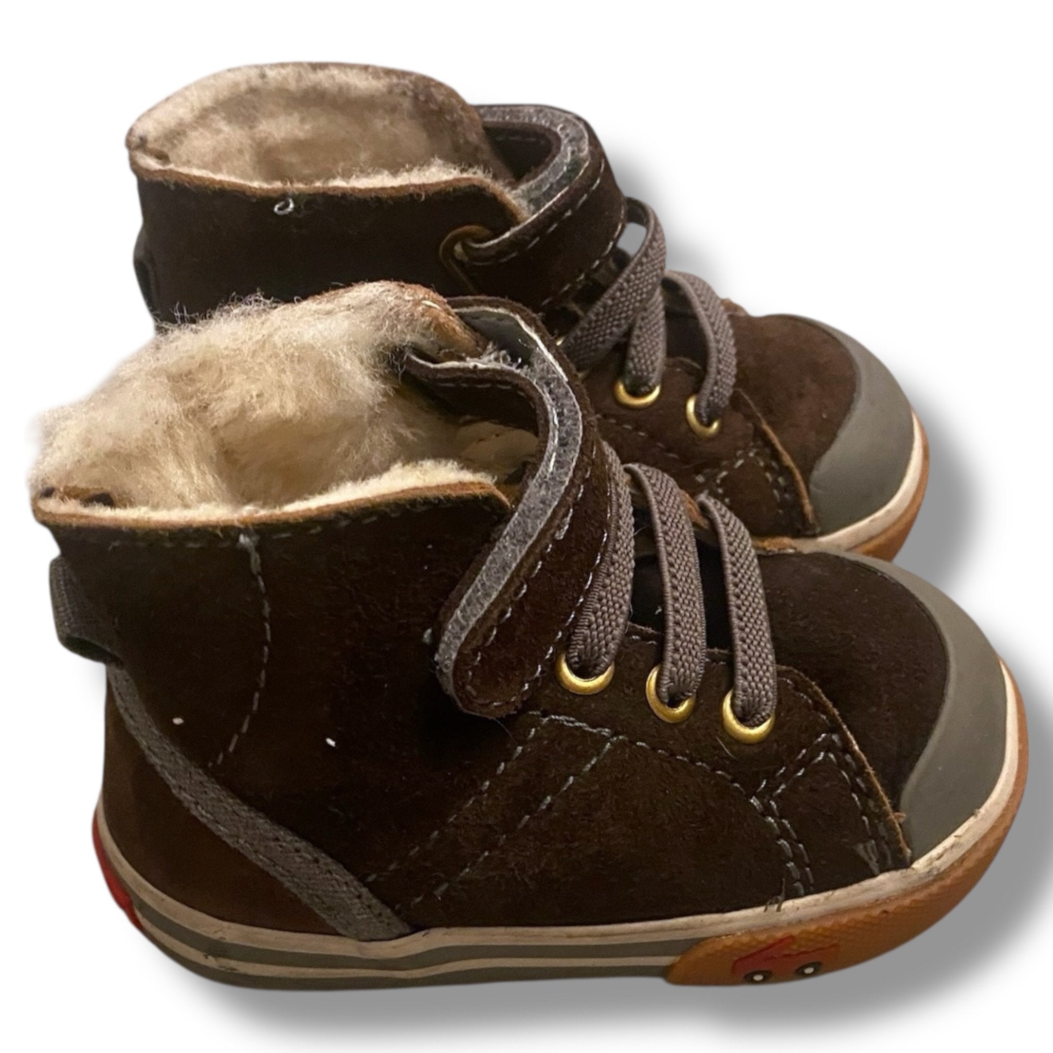 Size toddler 4 See Kai Run brown suede fur lined boots Default Title / Toddler / -