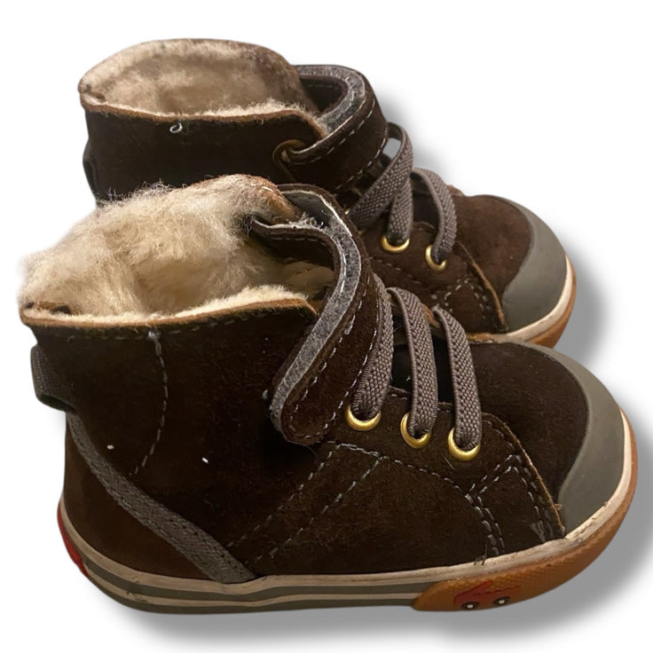 Size toddler 4 See Kai Run brown suede fur lined boots Default Title / Toddler / -