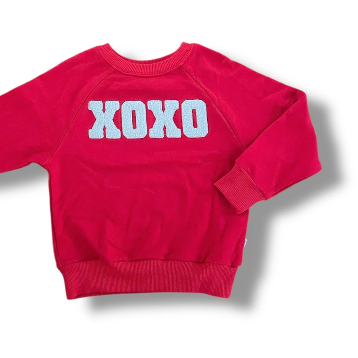 Size 3 Play by Little Sleepies white felt XOXO red sweatshirt Default Title / 3 / Boy