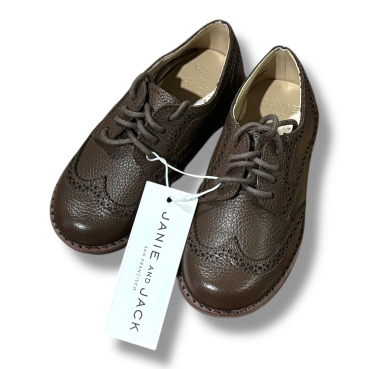 Size toddler 7 Janie and Jack brown lace-up dress shoes NWT Default Title / Toddler / -